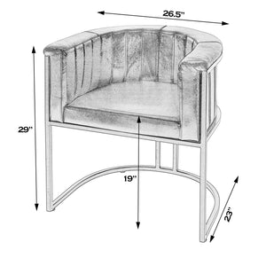 Butler Specialty Butler Barrel-shaped Leather Accent Chair - Luxurious Black & Brown Design For Any Space, Fully Assembled Black,Brown Iron,Genuine Leather 5918344-butler