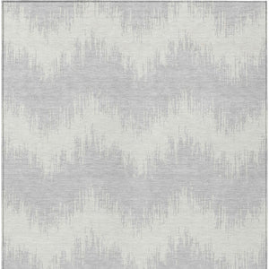 Homeroots 3' Durable Black And Ivory Chevron Indoor Outdoor Area Rug - Stylish, Washable, And Versatile Design 10' X 14' Polyester 591836