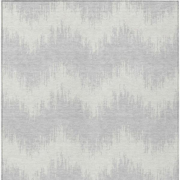 Homeroots 3' Durable Black And Ivory Chevron Indoor Outdoor Area Rug - Stylish, Washable, And Versatile Design 10' X 14' Polyester 591836