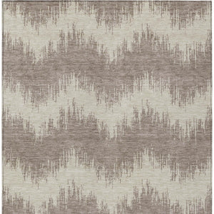 Homeroots 3' Durable Black And Ivory Chevron Indoor Outdoor Area Rug - Stylish, Washable, And Versatile Design 8' X 10' Polyester 591846