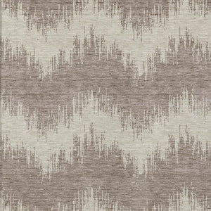 Homeroots 3' Durable Black And Ivory Chevron Indoor Outdoor Area Rug - Stylish, Washable, And Versatile Design 10' X 14' Polyester 591848