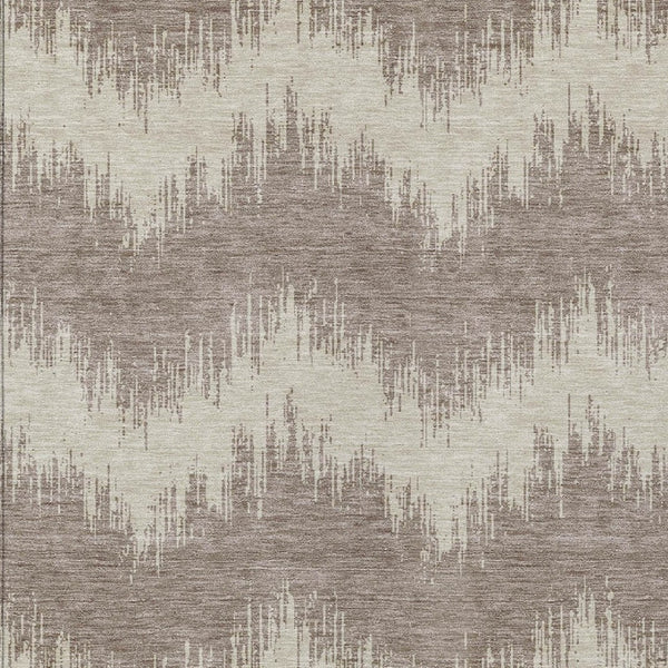 Homeroots 3' Durable Black And Ivory Chevron Indoor Outdoor Area Rug - Stylish, Washable, And Versatile Design 10' X 14' Polyester 591848