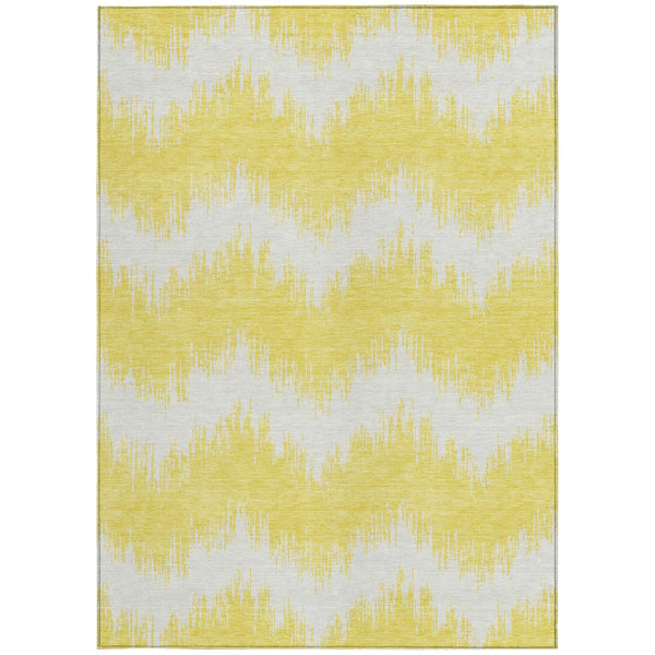 Homeroots 3' Durable Black And Ivory Chevron Indoor Outdoor Area Rug - Stylish, Washable, And Versatile Design 8' X 10' Polyester 591852