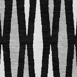 Homeroots 3' Black Ivory And Gray Geometric Indoor Outdoor Area Rug - Stylish, Washable, Stain Resistant Design 5' X 8' Polyester 591856