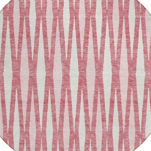 Homeroots 3' Black Ivory And Gray Geometric Indoor Outdoor Area Rug - Stylish, Washable, Stain Resistant Design 8' Round Polyester 591863