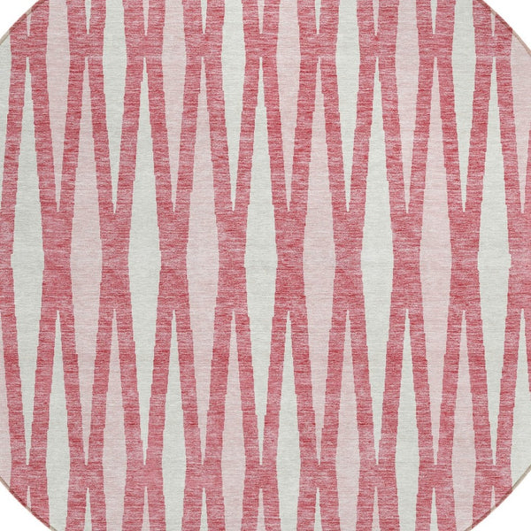 Homeroots 3' Black Ivory And Gray Geometric Indoor Outdoor Area Rug - Stylish, Washable, Stain Resistant Design 8' Round Polyester 591863