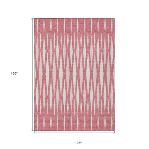 Homeroots 3' Black Ivory And Gray Geometric Indoor Outdoor Area Rug - Stylish, Washable, Stain Resistant Design 8' X 10' Polyester 591864