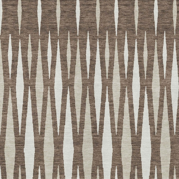 Homeroots 3' Black Ivory And Gray Geometric Indoor Outdoor Area Rug - Stylish, Washable, Stain Resistant Design 3' X 5' Polyester 591867