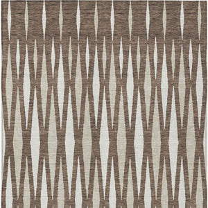 Homeroots 3' Black Ivory And Gray Geometric Indoor Outdoor Area Rug - Stylish, Washable, Stain Resistant Design 5' X 8' Polyester 591868