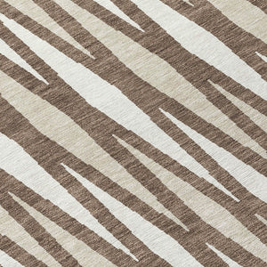 Homeroots 3' Black Ivory And Gray Geometric Indoor Outdoor Area Rug - Stylish, Washable, Stain Resistant Design 8' Round Polyester 591869