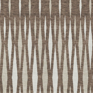 Homeroots 3' Black Ivory And Gray Geometric Indoor Outdoor Area Rug - Stylish, Washable, Stain Resistant Design 8' X 10' Polyester 591870