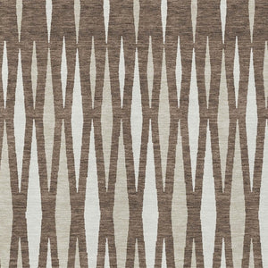 Homeroots 3' Black Ivory And Gray Geometric Indoor Outdoor Area Rug - Stylish, Washable, Stain Resistant Design 9' X 12' Polyester 591871