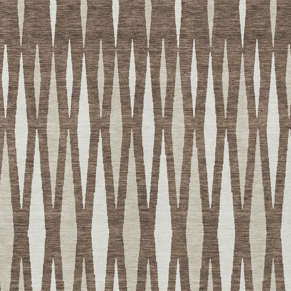 Homeroots 3' Black Ivory And Gray Geometric Indoor Outdoor Area Rug - Stylish, Washable, Stain Resistant Design 9' X 12' Polyester 591871