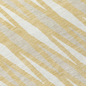 Homeroots 3' Black Ivory And Gray Geometric Indoor Outdoor Area Rug - Stylish, Washable, Stain Resistant Design 8' Round Polyester 591881