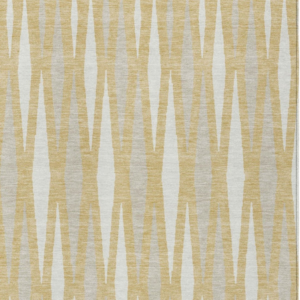 Homeroots 3' Black Ivory And Gray Geometric Indoor Outdoor Area Rug - Stylish, Washable, Stain Resistant Design 8' X 10' Polyester 591882