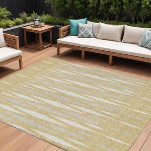 Homeroots 3' Black Ivory And Gray Geometric Indoor Outdoor Area Rug - Stylish, Washable, Stain Resistant Design 10' X 14' Polyester 591884