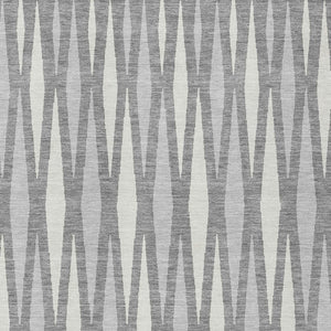 Homeroots 3' Black Ivory And Gray Geometric Indoor Outdoor Area Rug - Stylish, Washable, Stain Resistant Design 5' X 8' Polyester 591886