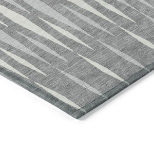Homeroots 3' Black Ivory And Gray Geometric Indoor Outdoor Area Rug - Stylish, Washable, Stain Resistant Design 10' X 14' Polyester 591890