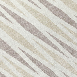 Homeroots 3' Black Ivory And Gray Geometric Indoor Outdoor Area Rug - Stylish, Washable, Stain Resistant Design 8' Round Polyester 591893