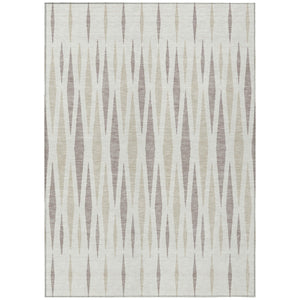 Homeroots 3' Black Ivory And Gray Geometric Indoor Outdoor Area Rug - Stylish, Washable, Stain Resistant Design 9' X 12' Polyester 591895