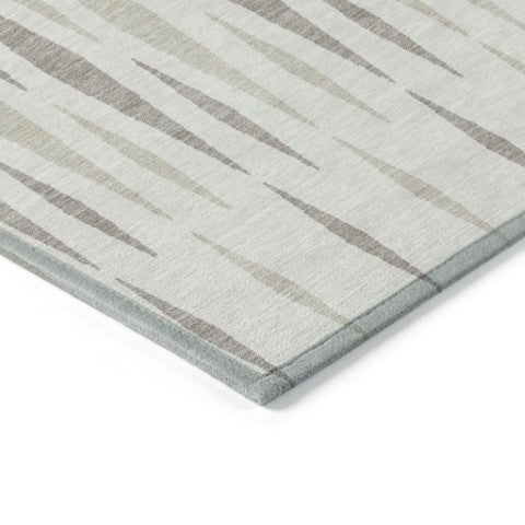 Homeroots 3' Black Ivory And Gray Geometric Indoor Outdoor Area Rug - Stylish, Washable, Stain Resistant Design 9' X 12' Polyester 591895