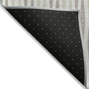 HomeRoots 5' Stylish Ivory Brown Geometric Indoor Outdoor Washable Area Rug for Versatile Home Decor 10' X 14' 591896