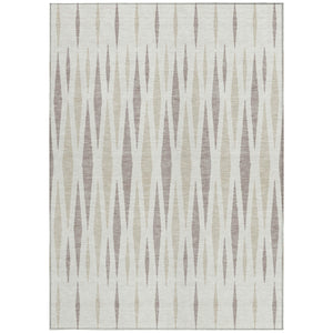 Homeroots 3' Black Ivory And Gray Geometric Indoor Outdoor Area Rug - Stylish, Washable, Stain Resistant Design 10' X 14' Polyester 591896