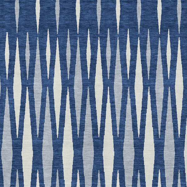 Homeroots 3' Black Ivory And Gray Geometric Indoor Outdoor Area Rug - Stylish, Washable, Stain Resistant Design 3' X 5' Polyester 591897