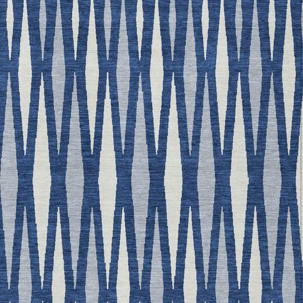 Homeroots 3' Black Ivory And Gray Geometric Indoor Outdoor Area Rug - Stylish, Washable, Stain Resistant Design 5' X 8' Polyester 591898