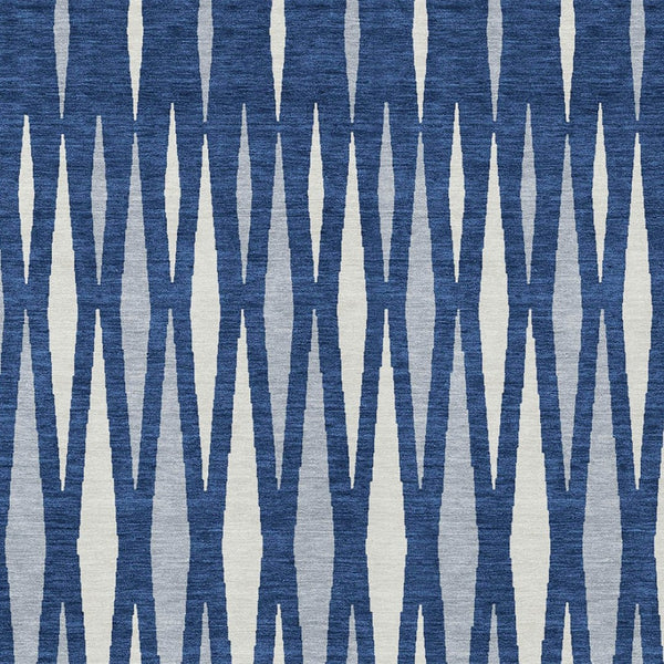 Homeroots 3' Black Ivory And Gray Geometric Indoor Outdoor Area Rug - Stylish, Washable, Stain Resistant Design 8' X 10' Polyester 591900