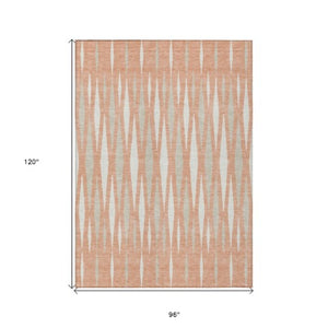 Homeroots 3' Black Ivory And Gray Geometric Indoor Outdoor Area Rug - Stylish, Washable, Stain Resistant Design 8' X 10' Polyester 591906