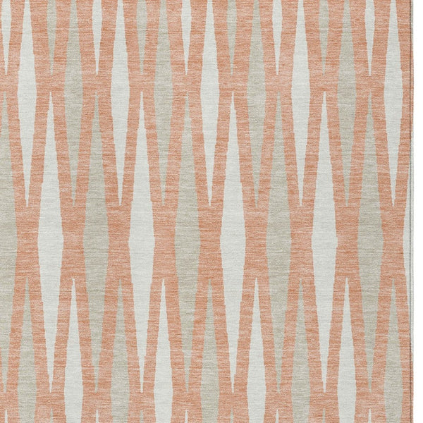 Homeroots 3' Black Ivory And Gray Geometric Indoor Outdoor Area Rug - Stylish, Washable, Stain Resistant Design 9' X 12' Polyester 591907