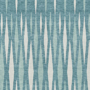 Homeroots 3' Black Ivory And Gray Geometric Indoor Outdoor Area Rug - Stylish, Washable, Stain Resistant Design 3' X 5' Polyester 591909