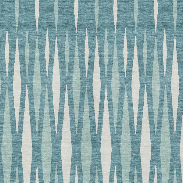 Homeroots 3' Black Ivory And Gray Geometric Indoor Outdoor Area Rug - Stylish, Washable, Stain Resistant Design 5' X 8' Polyester 591910