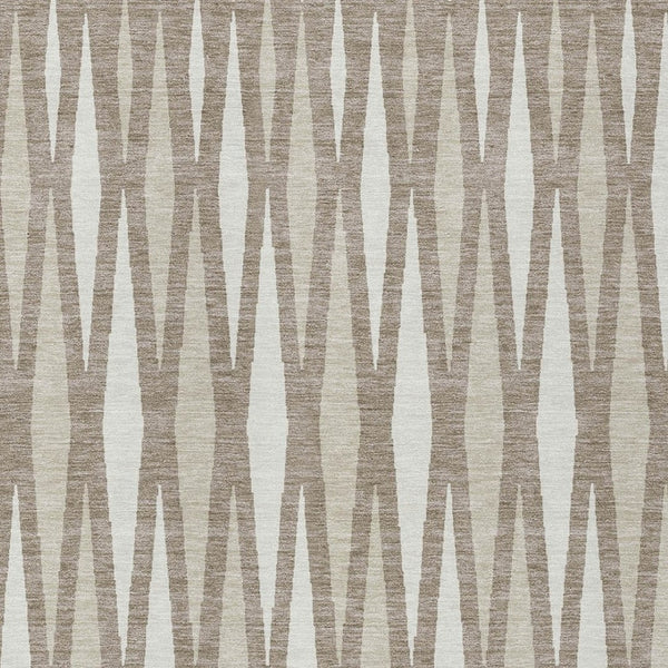 Homeroots 3' Black Ivory And Gray Geometric Indoor Outdoor Area Rug - Stylish, Washable, Stain Resistant Design 3' X 5' Polyester 591915