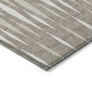 Homeroots 3' Black Ivory And Gray Geometric Indoor Outdoor Area Rug - Stylish, Washable, Stain Resistant Design 5' X 8' Polyester 591916