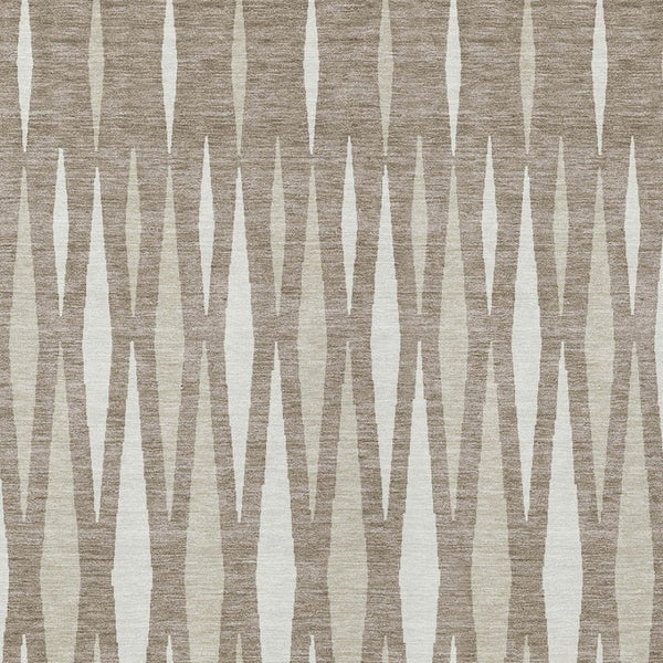 Homeroots 3' Black Ivory And Gray Geometric Indoor Outdoor Area Rug - Stylish, Washable, Stain Resistant Design 9' X 12' Polyester 591919