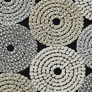 Homeroots 3' Artichoke Green And Brown Geometric Washable Area Rug For Indoor And Outdoor Spaces, Durable Design 3' X 5' Polyester 591933