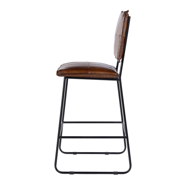 Butler Specialty Butler Niles Leather And Iron Bar Stool - Elegant Industrial Design For Home And Commercial Spaces Brown,Black Iron,Leather 5919344-butler