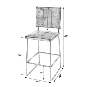 Butler Specialty Butler Niles Leather And Iron Bar Stool - Elegant Industrial Design For Home And Commercial Spaces Brown,Black Iron,Leather 5919344-butler