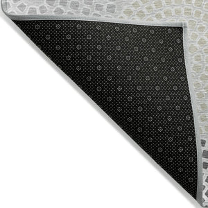 HomeRoots 9' Gray and Taupe Geometric Area Rug - Stylish, Washable, Durable for Indoor and Outdoor Spaces 9' X 12' 591949