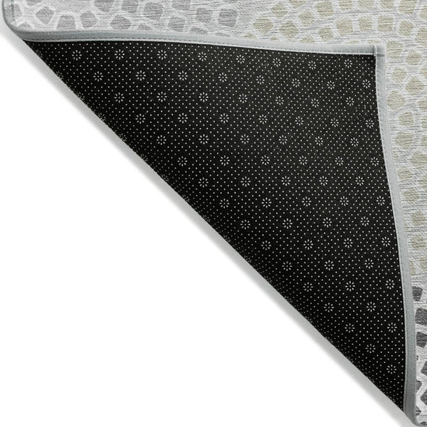 HomeRoots 9' Gray and Taupe Geometric Area Rug - Stylish, Washable, Durable for Indoor and Outdoor Spaces 9' X 12' 591949