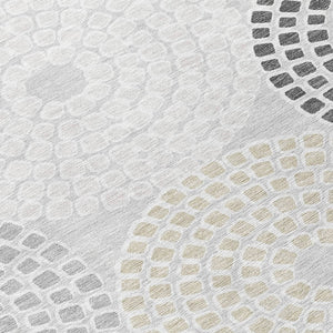 HomeRoots 9' Gray and Taupe Geometric Area Rug - Stylish, Washable, Durable for Indoor and Outdoor Spaces 9' X 12' 591949