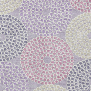 Homeroots 3' Artichoke Green And Brown Geometric Washable Area Rug For Indoor And Outdoor Spaces, Durable Design 3' X 5' Polyester 591957