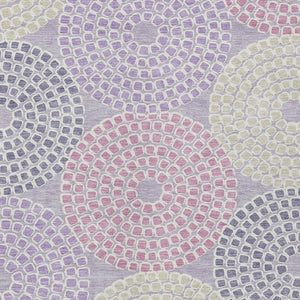 Homeroots 3' Artichoke Green And Brown Geometric Washable Area Rug For Indoor And Outdoor Spaces, Durable Design 5' X 8' Polyester 591958