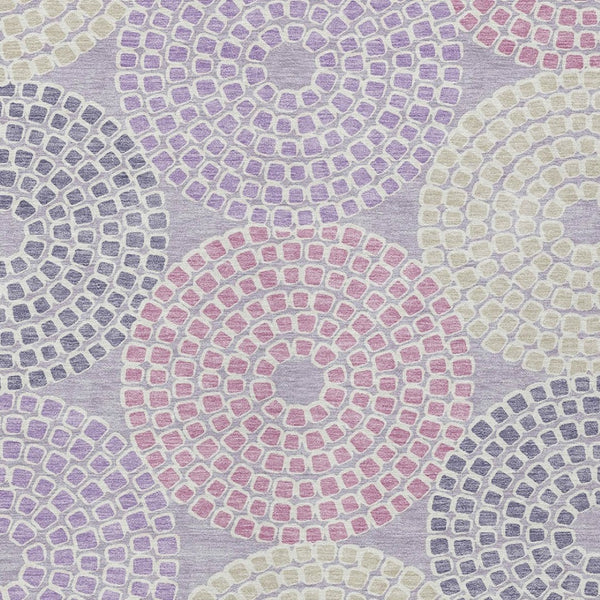 Homeroots 3' Artichoke Green And Brown Geometric Washable Area Rug For Indoor And Outdoor Spaces, Durable Design 5' X 8' Polyester 591958