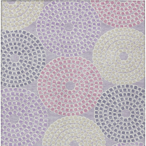 Homeroots 3' Artichoke Green And Brown Geometric Washable Area Rug For Indoor And Outdoor Spaces, Durable Design 8' X 10' Polyester 591960