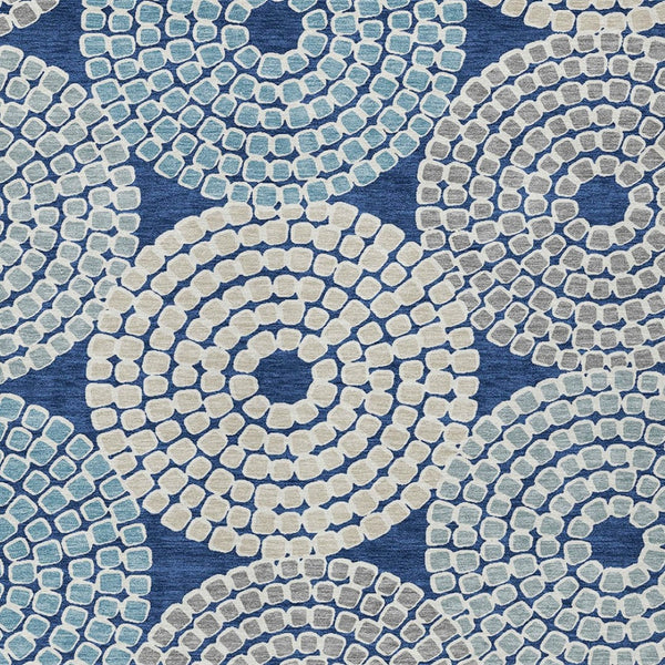 Homeroots 3' Artichoke Green And Brown Geometric Washable Area Rug For Indoor And Outdoor Spaces, Durable Design 3' X 5' Polyester 591969