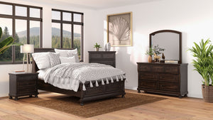 English Elm Seven Drawer Dresser Solid Wood & MDF Construction with Ample Storage, Transitional Design, Top Seller Finish Cherry 62.75 L x 20.75 W x 36.75 H B2699P208283