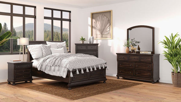 English Elm Seven Drawer Dresser Solid Wood & MDF Construction with Ample Storage, Transitional Design, Top Seller Finish Cherry 62.75 L x 20.75 W x 36.75 H B2699P208283